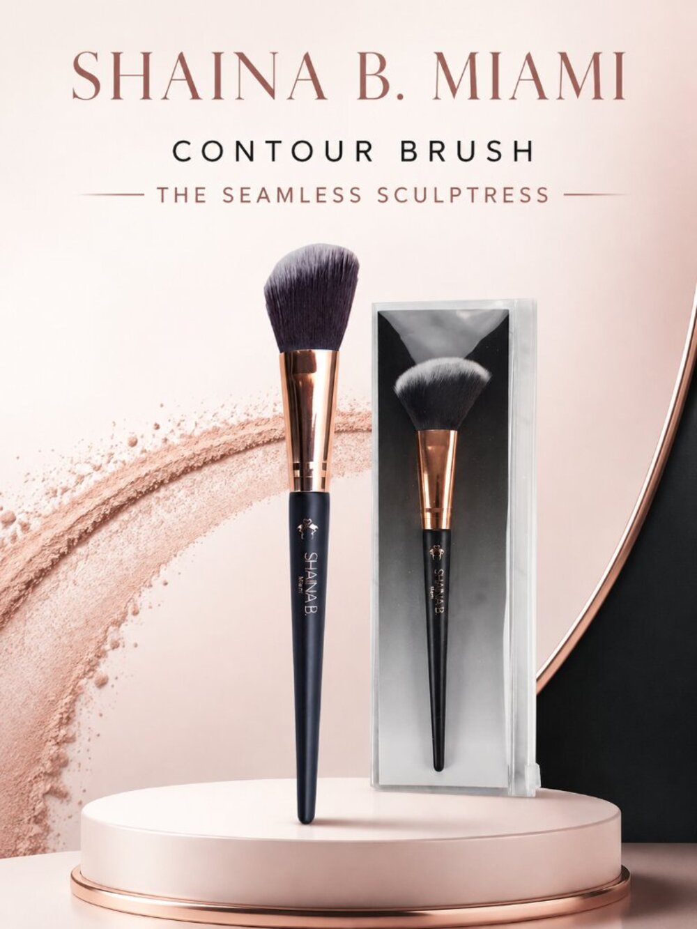 Shaina B Miami Contour Angled Makeup Brush NIP